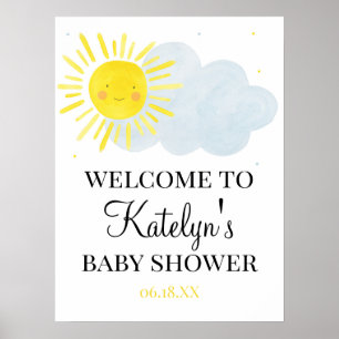 Sunshine Baby Shower Welcome Sign