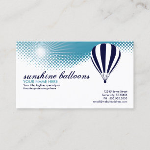 sunshine balloons business card