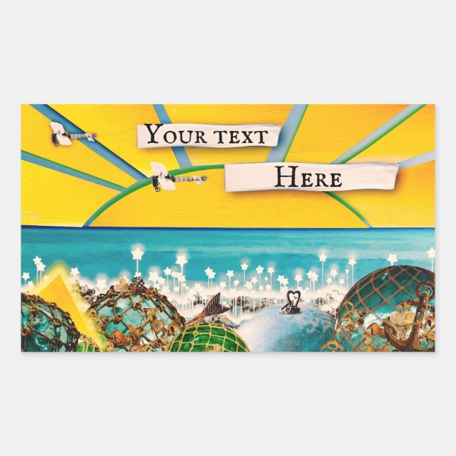 SUNSHINE BANNER RECTANGULAR STICKER (Front)