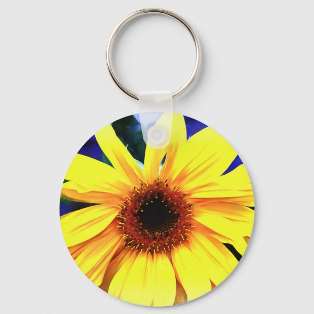 Sunshine Basic Button Keychain (Front)
