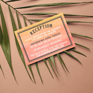 Sunshine Beach Destination Sunrise Sunset Details Enclosure Card