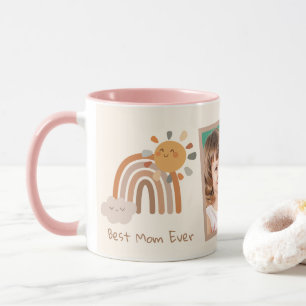 Sunshine Best Mom Ever Rainbow Retro Mug