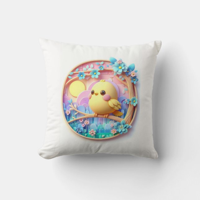 Sunshine Birdie Baby Pillow (Front)