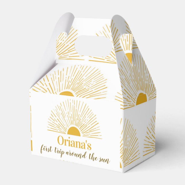 Sunshine Birthday Favour Box (Front Side)