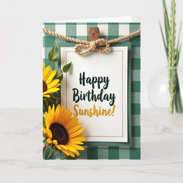Sunshine Birthday Greeting Card (Front)
