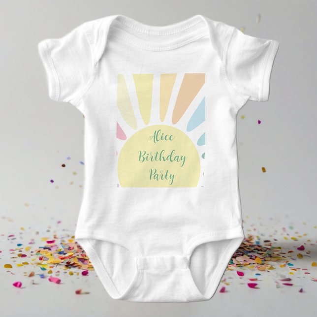 Sunshine Birthday Party Baby T-Shirt Baby Bodysuit (Creator Uploaded)
