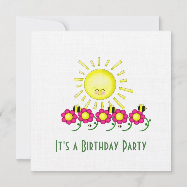 Sunshine Birthday Party Invitation (Front)