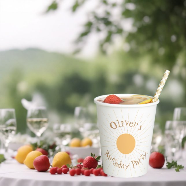 Sunshine Birthday Party Paper Cups (Creator Uploaded)