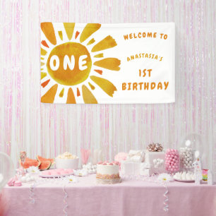 Sunshine birthday welcome banner