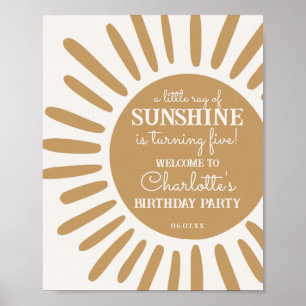 sunshine birthday welcome sign