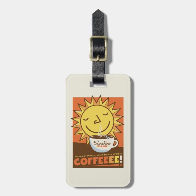 Sunshine Blend Coffee Luggage Tag (Front Vertical)