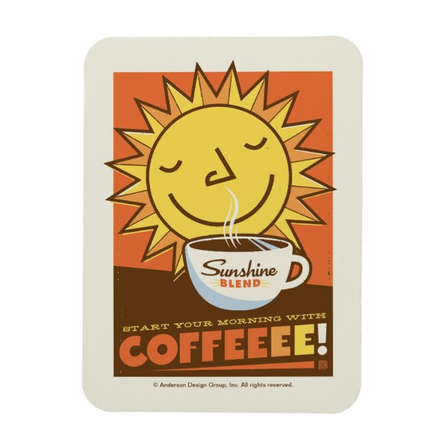 Sunshine Blend Coffee Magnet (Vertical)