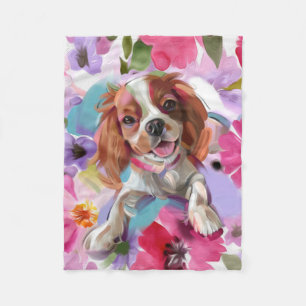 'Sunshine' Blenheim cavalier fleece blanket SMALL