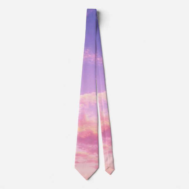 Sunshine  Blue Sky and Fluffy Clouds Neck Ties (Front)
