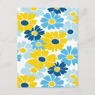 Sunshine Blue Sky Blooming Daisy Holiday Postcard