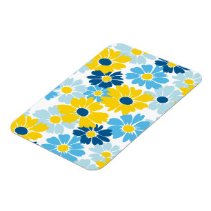 Sunshine Blue Sky Blooming Daisy Magnet