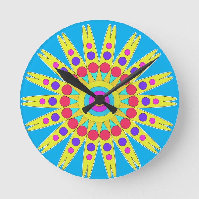 Sunshine Blue Sky Round Clock (Front)