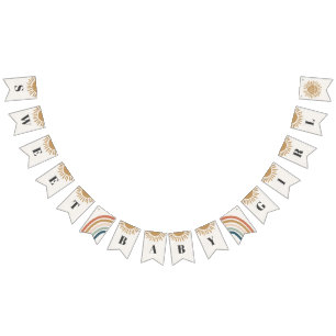 sunshine boho baby shower banner