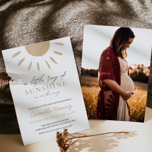 Sunshine Boho Baby Shower Invitation  (Creator Uploaded)