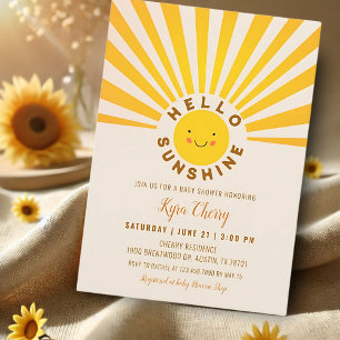 Sunshine Boho Baby Shower  Invitation