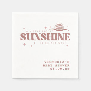 Sunshine Boho Gender Neutral Baby Shower Cocktail Napkin