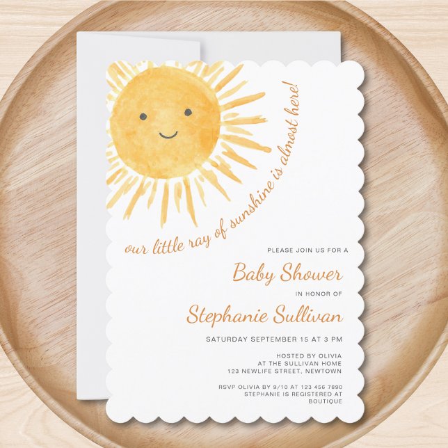 Sunshine Boho Gender-Neutral Baby Shower Invitation (Creator Uploaded)