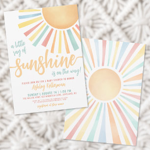 Sunshine Boho Sun Baby Shower Invitation