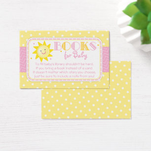 Sunshine Bring a Book Request Baby Girl Shower