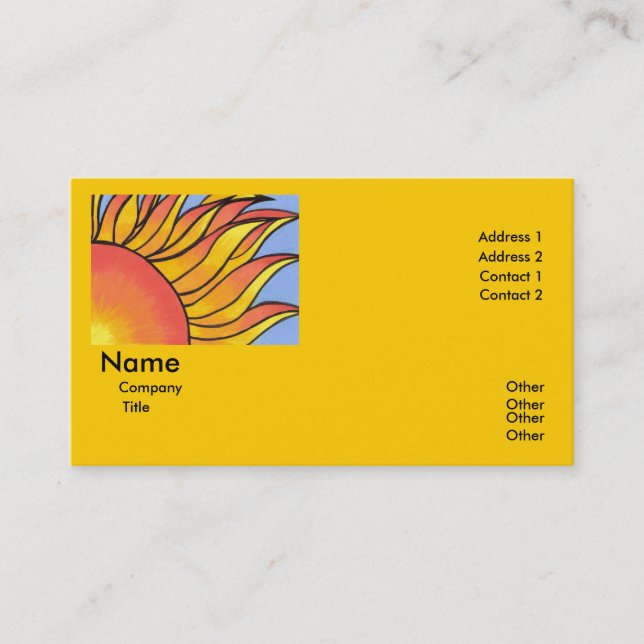 Sunshine Business Card Template (Front)