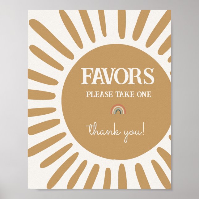 sunshine cards and gifts party sign (Front)