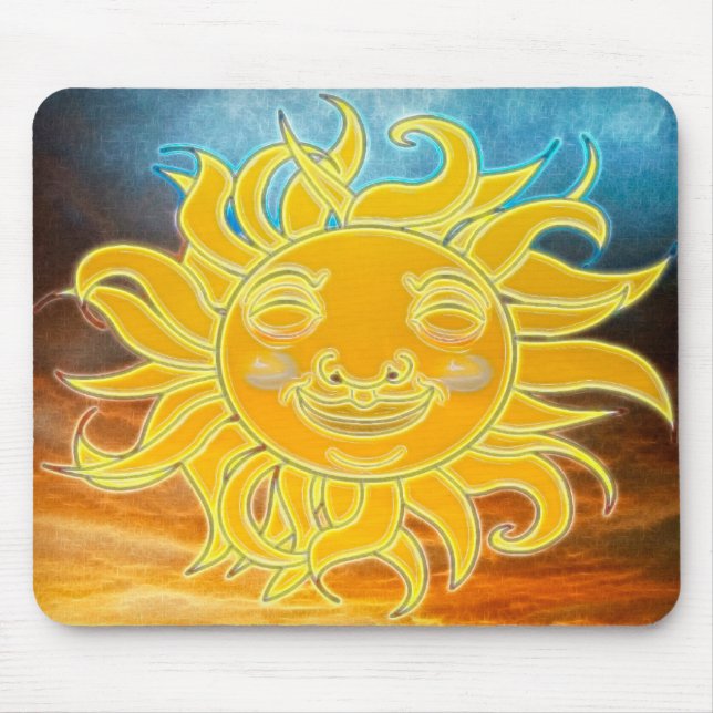 Sunshine Celetial Sun New Age Mouse Pad (Front)
