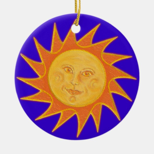 Sunshine Ceramic Tree Decoration (Front)