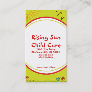 Sunshine Child Care Business Card