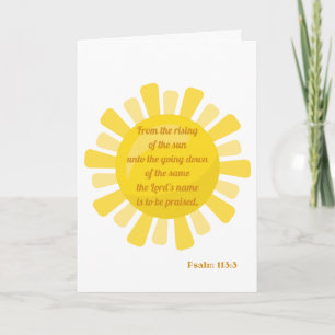 Sunshine Christian Theme Card