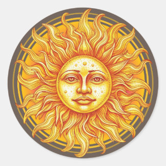 sunshine classic round sticker