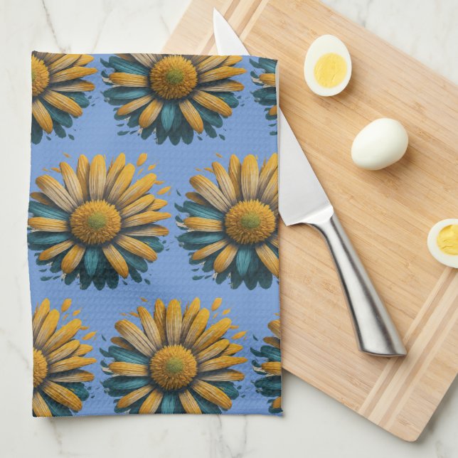 Sunshine Daisy soft Tea Towel (Quarter Fold)
