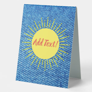 Sunshine Denim Print Baby Shower Custom