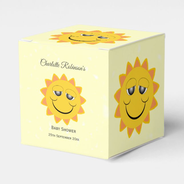 Sunshine Design Baby Shower Favour Box (Front Side)