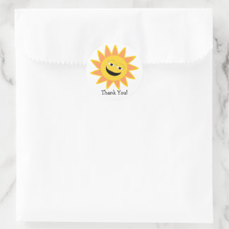 Sunshine Design Thank You Classic Round Sticker