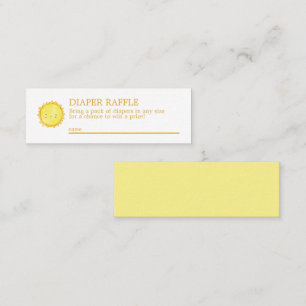 Sunshine Diaper Raffle Mini Enclosure Card
