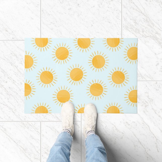 Sunshine Doodle Day Pattern Doormat (Indoor)