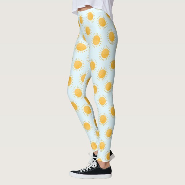 Sunshine Doodle Day Pattern Leggings (Left)