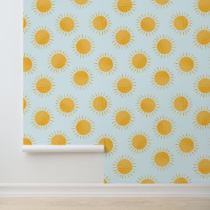 Sunshine Doodle Day Pattern Wallpaper