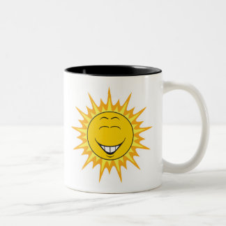 Sunshine Face Two-Tone Coffee Mug