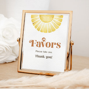 Sunshine Favours Boho Retro Sun Party Sign
