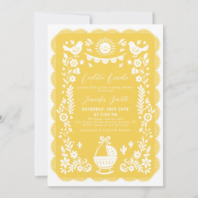 Sunshine Fiesta Cielito Lindo Baby Shower Invitation (Front)