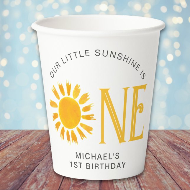 Sunshine First Birthday Paper Cups (Creator Uploaded)