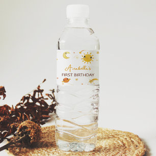 Sunshine First Trip Water Bottle Label Birthday