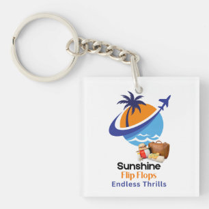 Sunshine, Flip Flops, Endless Thrills Key Ring