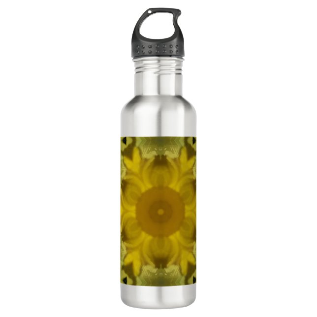 Sunshine Flower Burst Golden 710 Ml Water Bottle (Front)